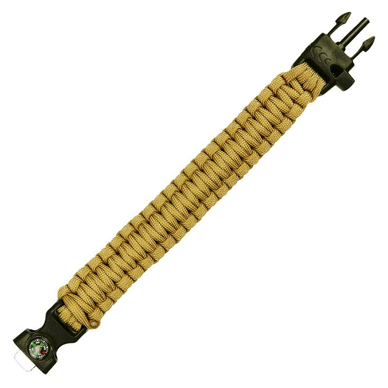 Paracord survival kompas 8 inch JYFPB04 - Coyote