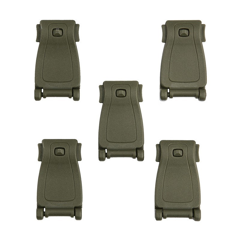 Molle webbing clip 5-pack JFO06 - Groen