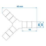ProPlus Slangtule Y-stuk 8mm 2 stuks in blister