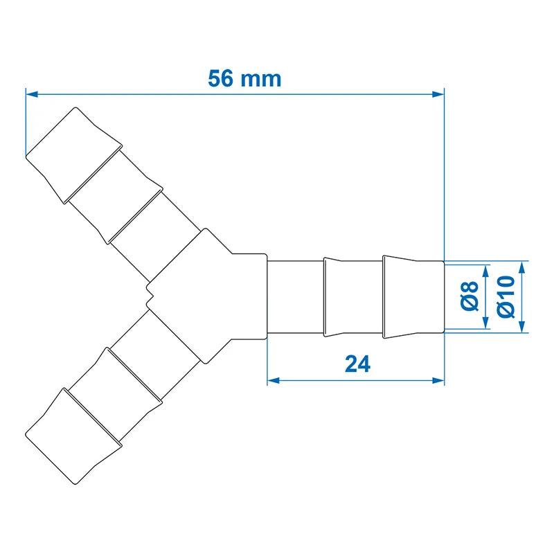 ProPlus Slangtule Y-stuk 10mm 2 stuks in blister