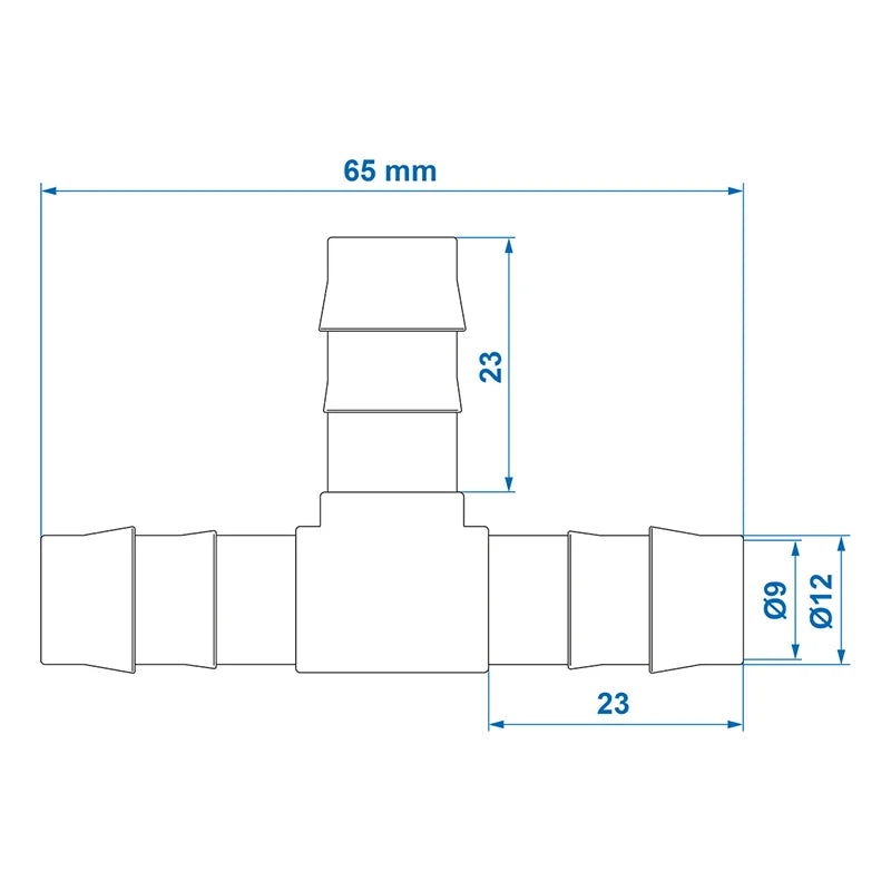 ProPlus Slangtule T-stuk 12mm 2 stuks in blister