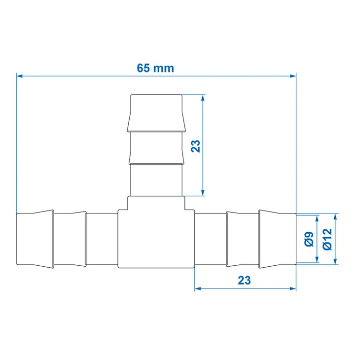 ProPlus Slangtule T-stuk 12mm 2 stuks in blister