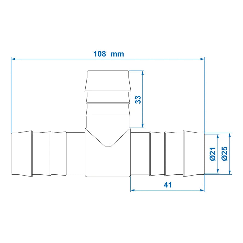 ProPlus Slangtule T-stuk 25mm in blister