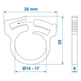 ProPlus Slangklem snapper 14-17mm 3 stuks in blister