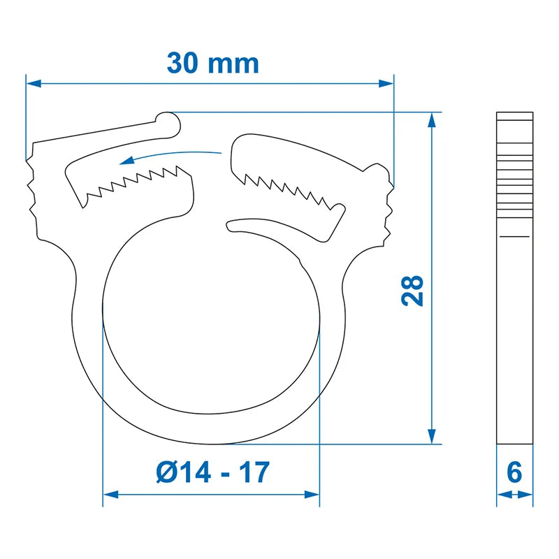 ProPlus Slangklem snapper 14-17mm 3 stuks in blister