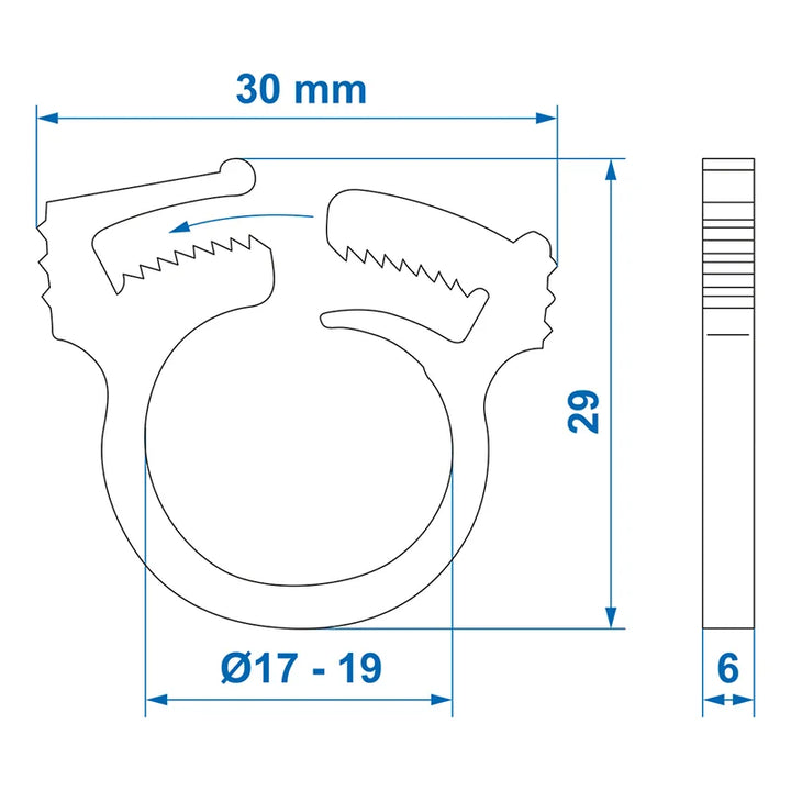 ProPlus Slangklem snapper 17-19mm 3 stuks in blister