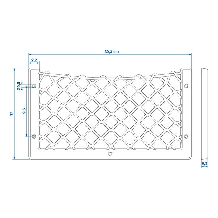 ProPlus Opbergnet elastisch 302x169mm met kunststof frame NS-12