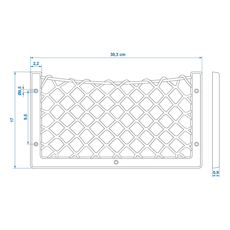 ProPlus Opbergnet elastisch 302x169mm met kunststof frame NS-12