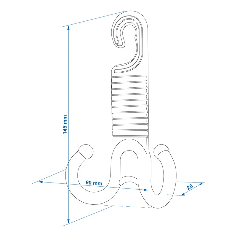 ProPlus Hoofdsteun hanger met dubbele haak - set van 2 stuks