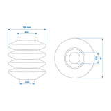 ProPlus Stofhoes voor oplooprem 30/40mm L=100 geschikt voor AL-KO in blister