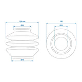 ProPlus Stofhoes voor oplooprem geschikt voor AL-KO 2,8VB/1 55/70mm L=115