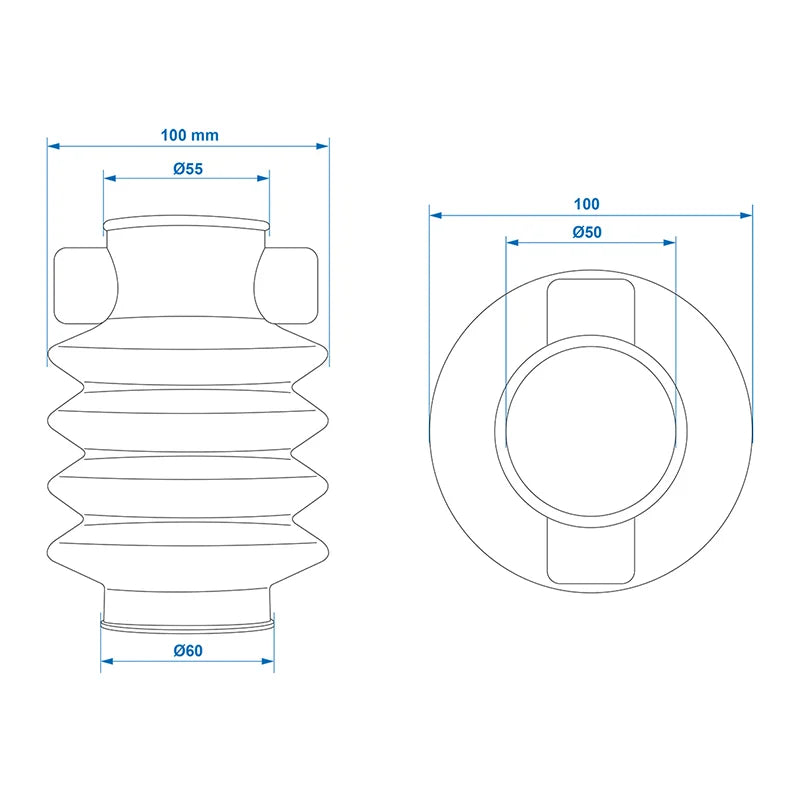 ProPlus Stofhoes voor oplooprem geschikt voor Knott/Schlegl 55/60mm