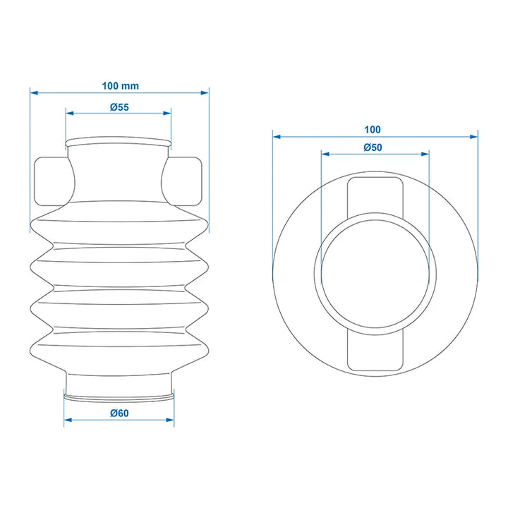 ProPlus Stofhoes voor oplooprem geschikt voor Knott/Schlegl 55/60mm