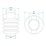 ProPlus Stofhoes voor oplooprem geschikt voor Knott/Schlegl 55/60mm in blister