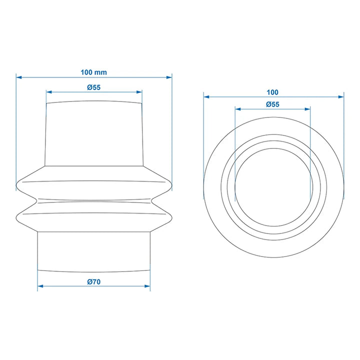 ProPlus Stofhoes voor oplooprem geschikt voor Peitz PAV/SR 0,7-2,7 55/70mm