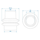 ProPlus Stofhoes voor oplooprem geschikt voor Peitz PAV/SR 0,7-2,7 55/70mm