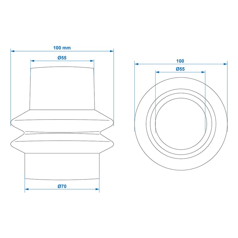 ProPlus Stofhoes voor oplooprem geschikt voor Peitz PAV/SR 0,7-2,7 55/70mm