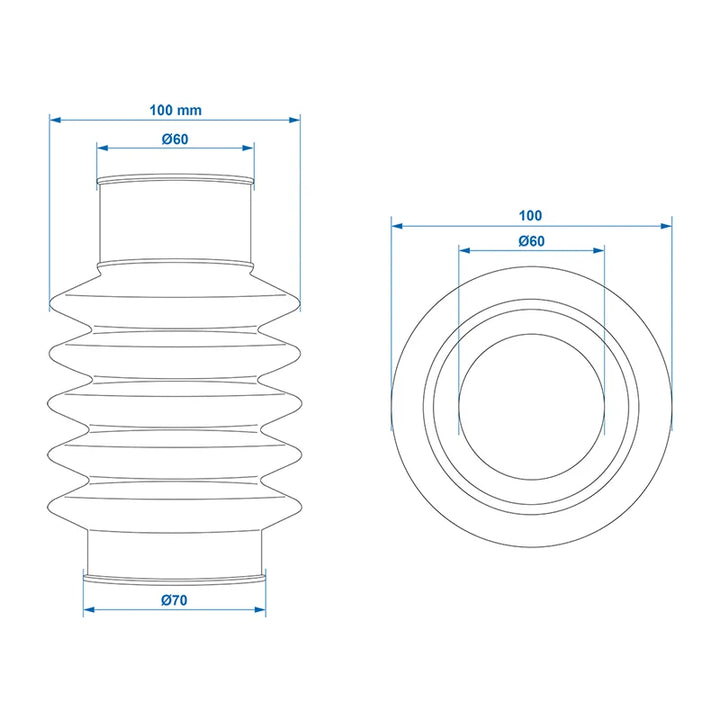 ProPlus Stofhoes voor oplooprem geschikt voor Peitz PAV/SR 0,7-2,7 X/MX