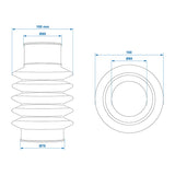 ProPlus Stofhoes voor oplooprem geschikt voor Peitz PAV/SR 0,7-2,7 X/MX