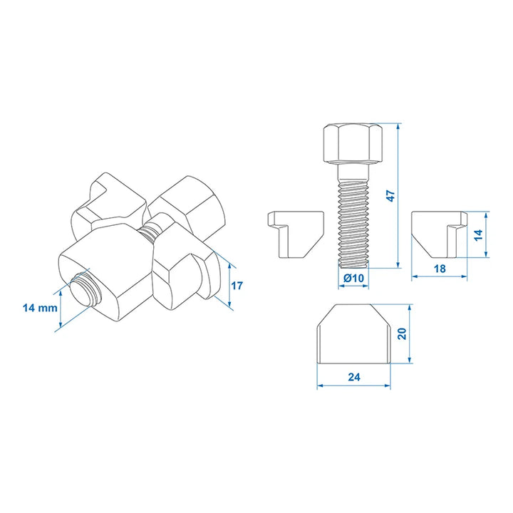 ProPlus Nastelset voor remschoenen geschikt voor Knott 200*40mm