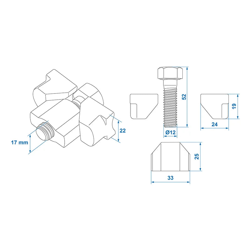 ProPlus Nastelset voor remschoenen geschikt voor Knott 250*40mm