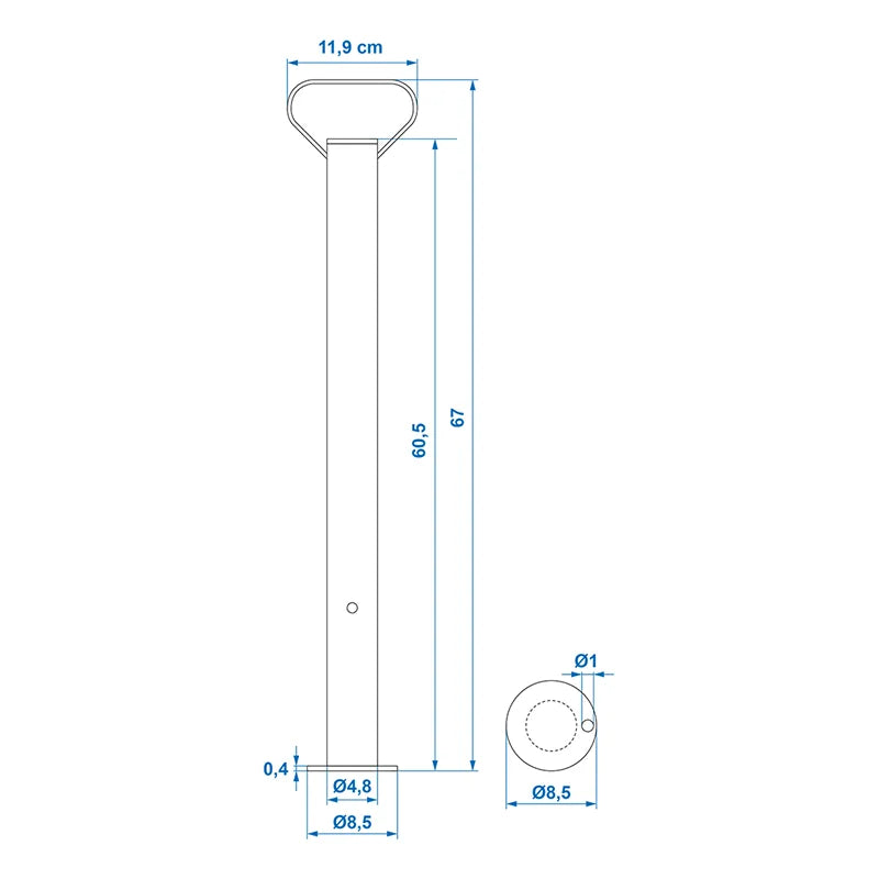 ProPlus Steunpoot 48mm 650mm