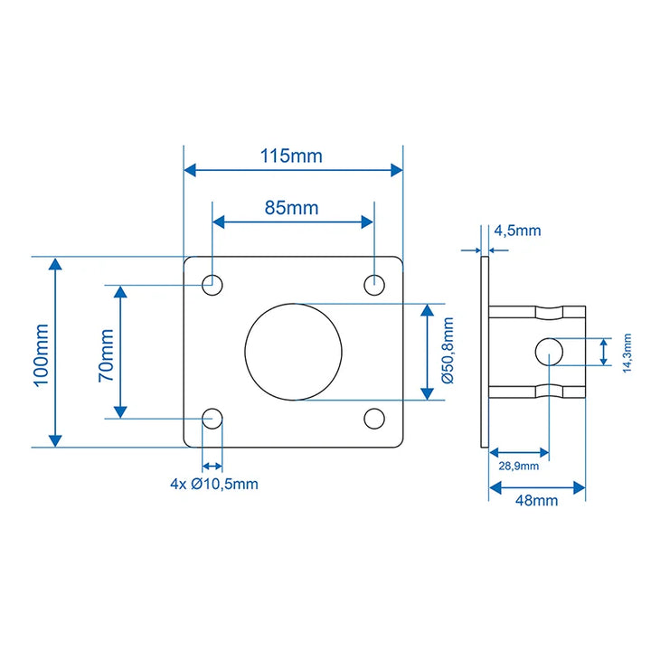 ProPlus Bevestigingsplaat voor steunpoot 341520