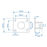 ProPlus Bevestigingsplaat voor steunpoot 341520