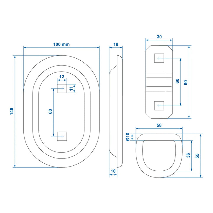 ProPlus Sjoroog ovaal 145x100mm