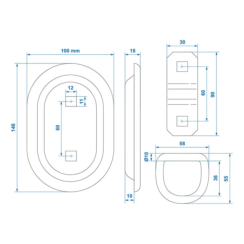 ProPlus Sjoroog ovaal 145x100mm