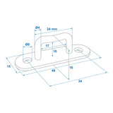 ProPlus Zeiloog rechthoekig 24mm