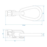 ProPlus Stud fitting dubbel met ring in blister