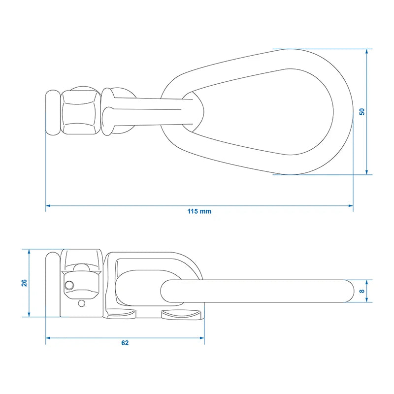 ProPlus Stud fitting dubbel met ring in blister