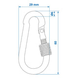 ProPlus Karabijnhaak metaal 6x60mm met schroefsluiting 2 stuks in blister