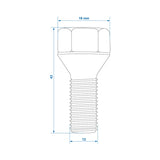 ProPlus Wielbout M12x1,5 conisch kegel - set van 4 stuks