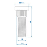 ProPlus Wielbout M12x1,5 kartel 14,5 mm