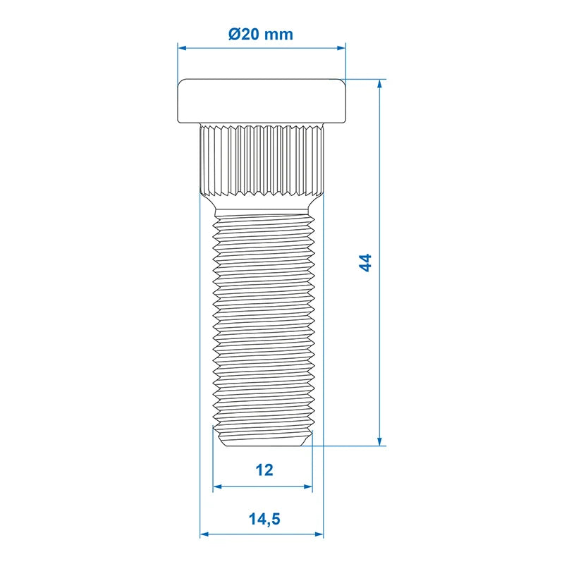 ProPlus Wielbout M12x1,5 kartel 14,5 mm