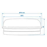 ProPlus Naafdop Ø75mmx32mm geschikt voor Williams - set van 2 stuks