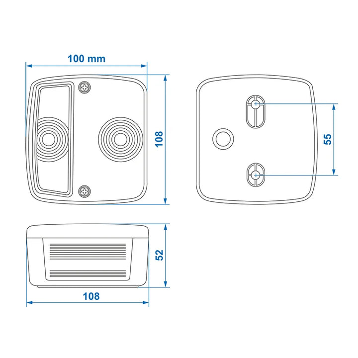 ProPlus Achterlicht 4 functies 98x104mm PM