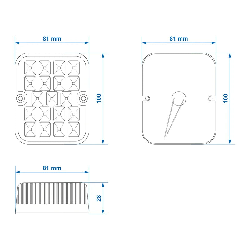 ProPlus Achteruitrijlicht 100x81mm 19LED