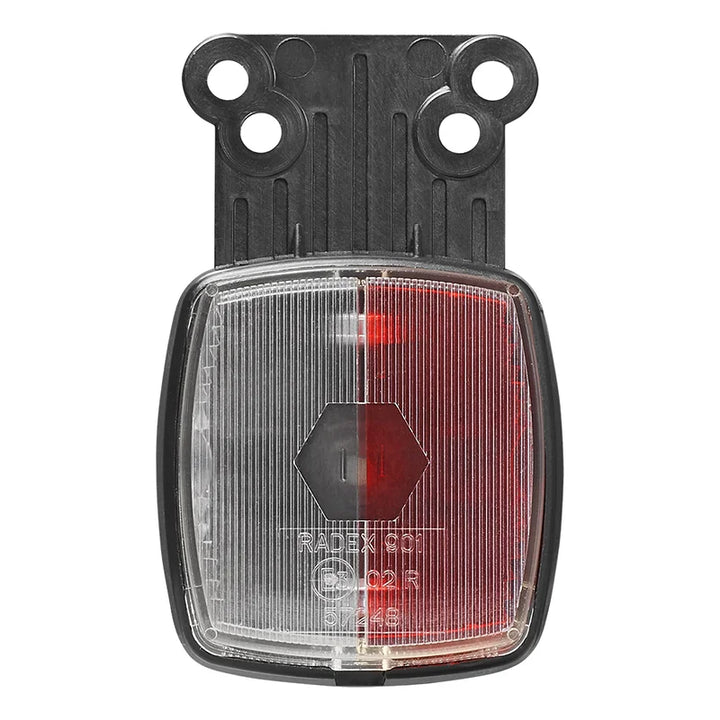 ProPlus Breedtelicht rood/wit 66x62mm met reflector op houder