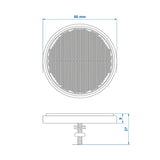 ProPlus Reflector oranje 60mm met bout 5mm 2 stuks in blister