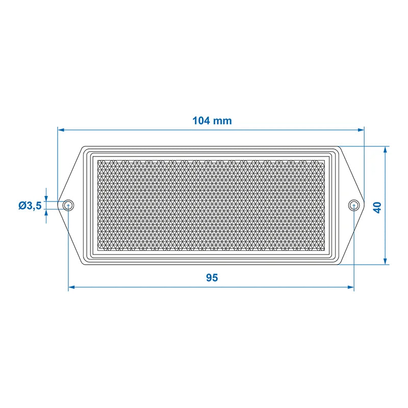 ProPlus Reflector rood 104x40mm schroefbevestiging