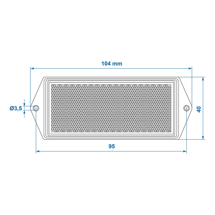 ProPlus Reflector rood 104x40mm schroefbevestiging