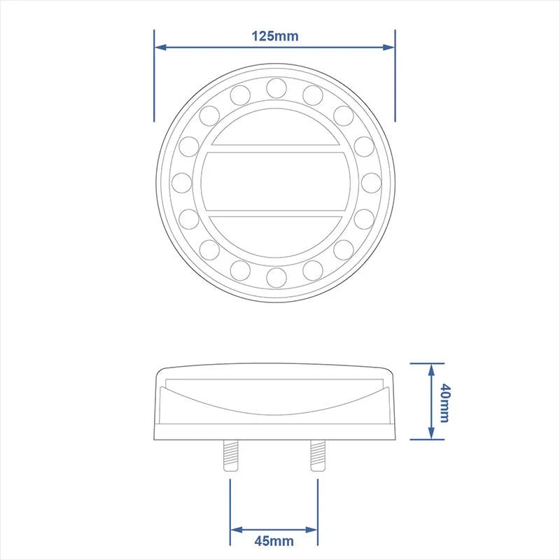 ProPlus Achterlicht 12/24V 4 functies 125mm LED in blister