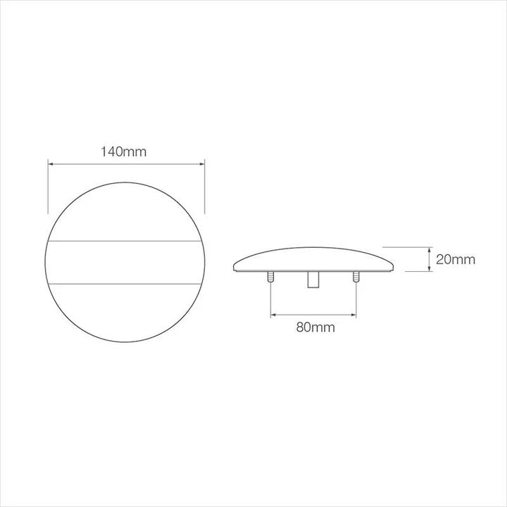 ProPlus Achterlicht 12/24V 3 functies 140mm STI LED