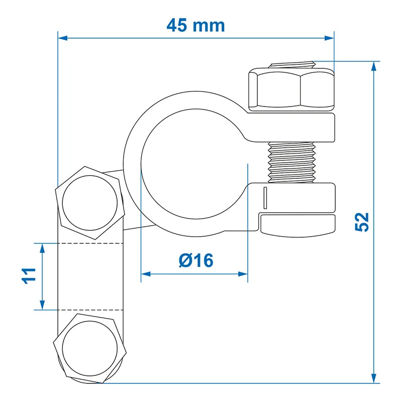 ProPlus Accupoolklem (-) standaard