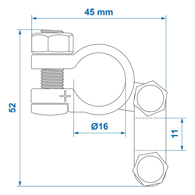 ProPlus Accupoolklem (+) standaard