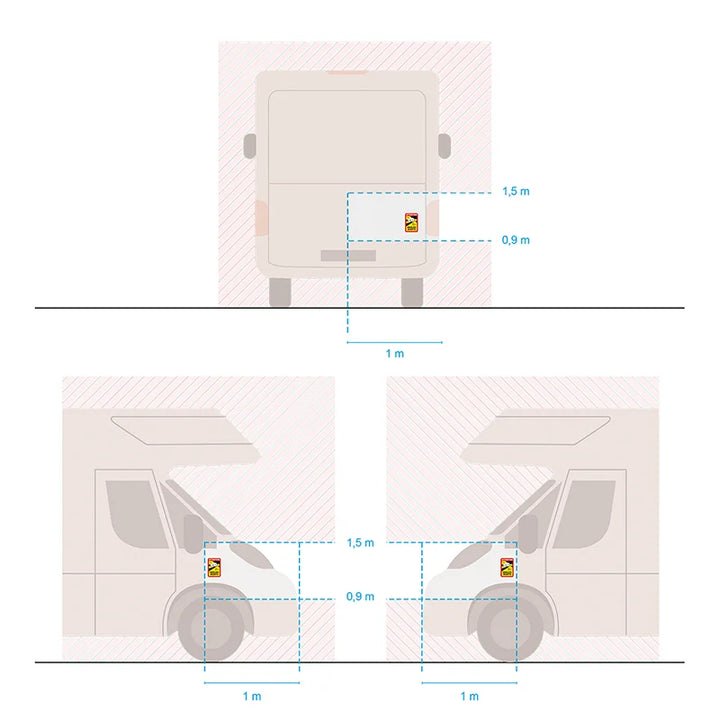 ProPlus Sticker - Dodehoek Markeringssticker - Camper - "Attention Angles Morts!"