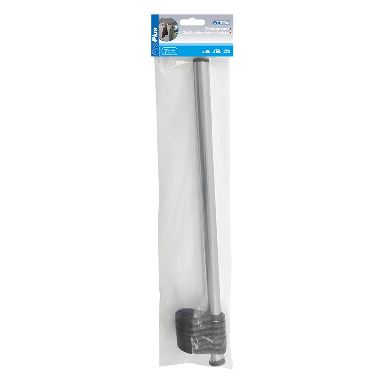 ProPlus Tentkapstok - Aluminium - 42 cm x Ø 13 mm - Inclusief 7 Haken
